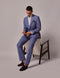 Mens Linen Suit For Beach Wedding - Summer Suit in Mid Blue