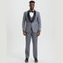 Stacy Adams 3pc Tuxedo Shawl Lapel, Mid Grey
