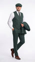 Thomas Shelby Peaky Blinders Green Pinstripe 3-Piece Wool Suit – Vintage 1920s Gangster Wedding Suit for Men