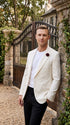 Men’s 007 James Bond White Tuxedo Jacket, Classic Ivory Formal Dinner Jacket for Weddings, Prom and Costume Parties