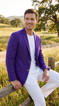 Neil Allyn Men’s Purple Blazer Jacket, Career Basics Formal Sport Coat for Business and Events