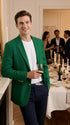 Executive Apparel Ultralux Men’s Kelly Green Blazer Jacket, Formal Sport Coat for Weddings and Events