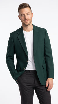 Neil Allyn Career Basics Men’s Hunter Green Blazer, Classic 2 Button Formal Sport Coat for Weddings, Church and Business Events
