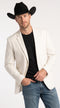 Men’s White Western Blazer, 2 Button Cowboy Sport Coat – Saco Vaquero Para Hombre for Weddings and Rodeo Events