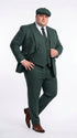 Thomas Shelby Peaky Blinders Green Pinstripe 3-Piece Wool Suit – Vintage 1920s Gangster Wedding Suit for Men