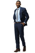 Mens Modern Fit Double Breasted Shawl Lapel Suit in Navy