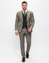 Statement Suits - Wool Suits - Peak Lapel Suits - Ticket Pocket - Modern Fit - Olive Suit