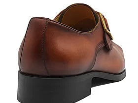 Monk Strap Buckle Leather Shoes