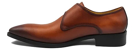 Monk Strap Buckle Leather Shoes