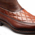Musico Dark Cognac/Chocolate Calfskin with Contrast-Braided Sole Dress Zip Boots By Mezlan Made In Spain Brand