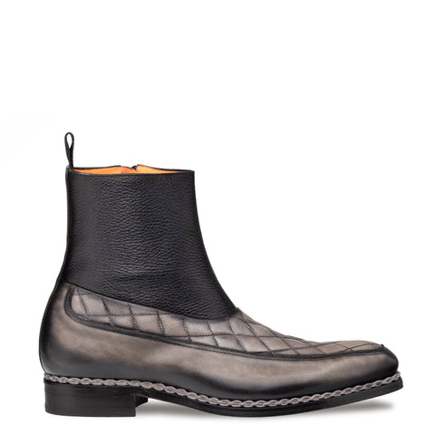 Musico Dress Zip Boot Dark Grey/Black By Mezlan Made In Spain Brand