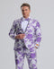 Men's Purple, White & Silver Floral Paisley Prom Tuxedo Lavender Prom Tuxedos