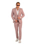 Giovanni Testi Blush Color Suit For Men - Mauve Suit - Wedding Slim Fit Suits