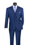Navy Modern Fit 3-Piece Suit with Lapel Vest & Adjustable Pants