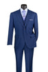 Navy Modern Fit 3-Piece Suit with Lapel Vest & Adjustable Pants