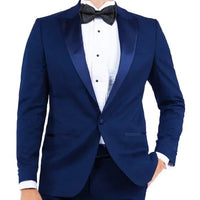 Peak Lapel Tuxedo Separates Coat, Navy by ZeGarie