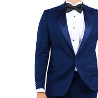 Peak Lapel Tuxedo Separates Coat, Navy by ZeGarie