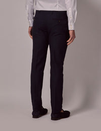 Mens Linen Suit For Beach Wedding - Summer Slim Suit in Navy