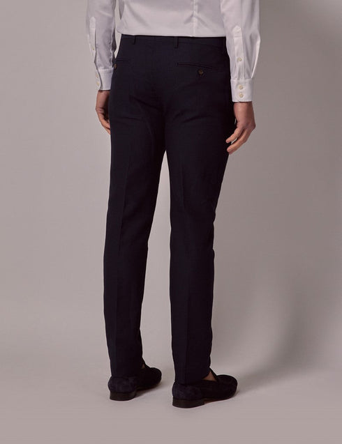 Mens Linen Suit For Beach Wedding - Summer  Slim Suit in Navy