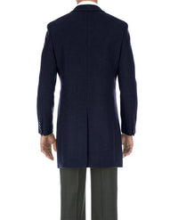 Navy Fall/Winter Essential Slim Fit Overcoat Wool Blend