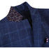 Mens Two Button Classic Fit Wool Sport Coat Navy Plaid Blazer