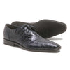Los Altos Men's Navy Blue Genuine Caiman Crocodile Belly Oxford Shoes