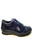 Los Altos Navy Blue Ostrich Leg Lace Up Sneakers