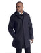 Lerner ~ Edgar Trench Coat ~ Rain Coat 36 Inch Length Navy Blue Dress Coat Priced Available In Big & Tall Sizes