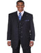 Pleated Dress Men Suits - Mens Vintage Vested Gangster Bold Pinstripe Navy Blue Fashion Suit