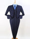 Pleated Suit - Mens Suits With Pleated Pant -  Regular Fit Suit - Navy Suit