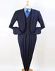 Pleated Suit - Mens Suits With Pleated Pant -  Regular Fit Suit - Navy Suit