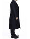 Navy Blue 3 Button Full Length Ankle length Wool Dress Top Coat/Overcoat