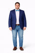 Navy Solid Two Button Classic Fit Sport Coat Blazer