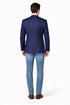 Navy Solid Two Button Classic Fit Sport Coat Blazer