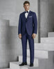Mens Vested Slim Fit Two Button Trim Notch Tuxedo Navy