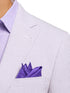 Mens Lavender Seersucker Suit Blazer + Pants Cotton Fabric - Summer Fabric in Purple color