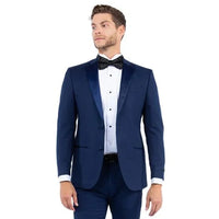 Shawl Collar Tuxedo Separates Coat, Navy by ZeGarie