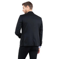 Notch Lapel Tuxedo Separates Coat, Black by ZeGarie