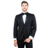 Notch Lapel Tuxedo Separates Coat, Black by ZeGarie