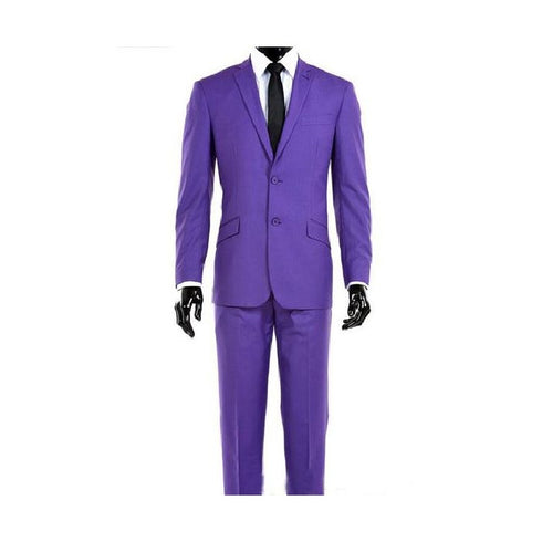 Notch Lapel Alberto Nardoni Modern Fit Suit In Purple