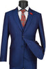 Mens Ultra Slim Fit Vested Textured Suit in Blue