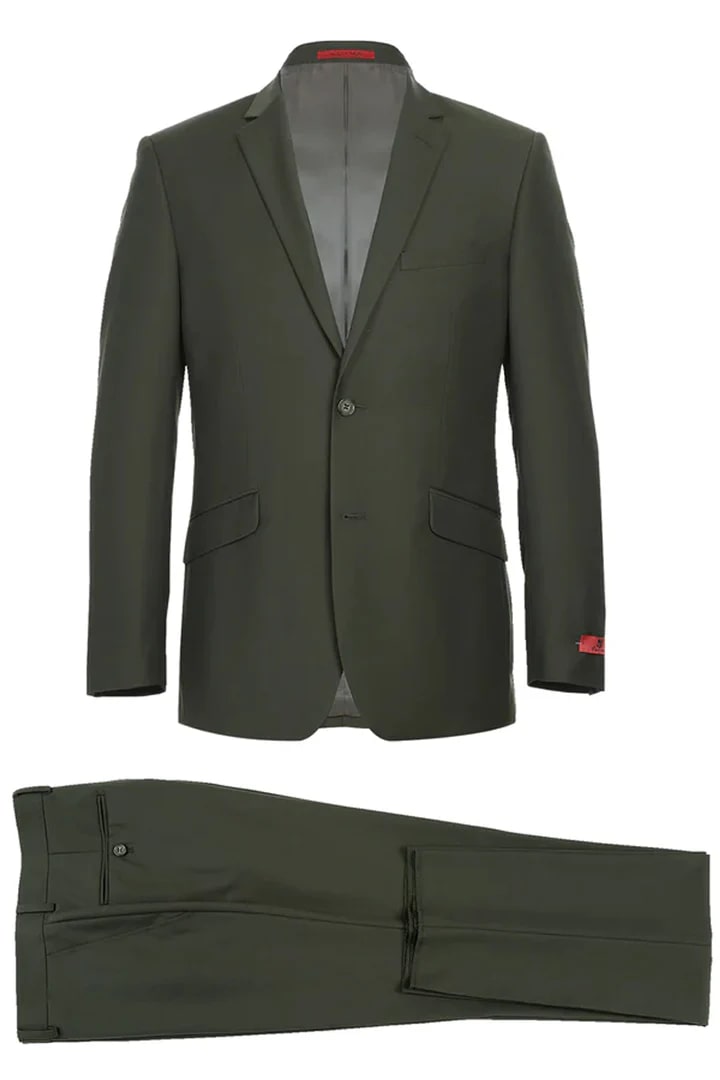Nice 2 Button Solid Color Black Men'S Suit With A Vest 3 Piece Tapered Slim Fitted Flat Front Pants