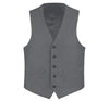 Gray Slim Fit Vest Single Breasted 5 Button Design
