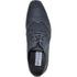 Bravo Mens Vegan Suede Wedding & Prom Wingtip Lace Up Dress Shoe in Navy Blue