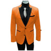 Orange Alberto Nardoni Single Breasted Peak Lapel Tuxedo