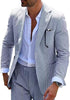 Men's 2pc Summer Seersucker Modern Fit  Navy Suit