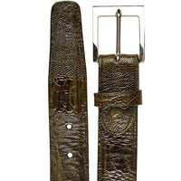Ostrich Leg Belt- Olive