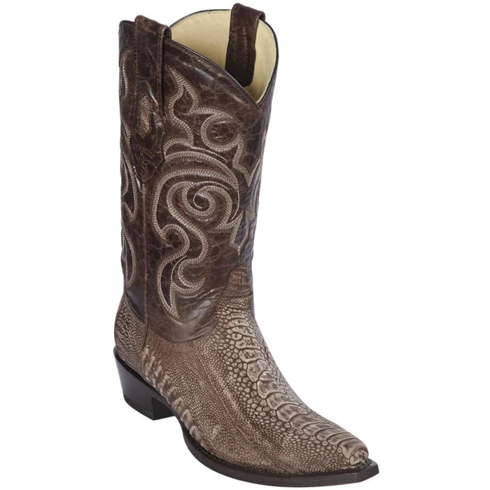 Los Altos Boots - Mens Dress Cowboy Boot - Low Priced Buttercup Ostrich Cowboy Boots- in Buttercup
