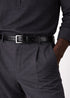 Belvedere "Ostrich Leg Belt" - Black Genuine Ostrich Shoe