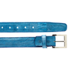 Belvedere Ostrich Leg Belt - Ocean Blue Dress Shoe